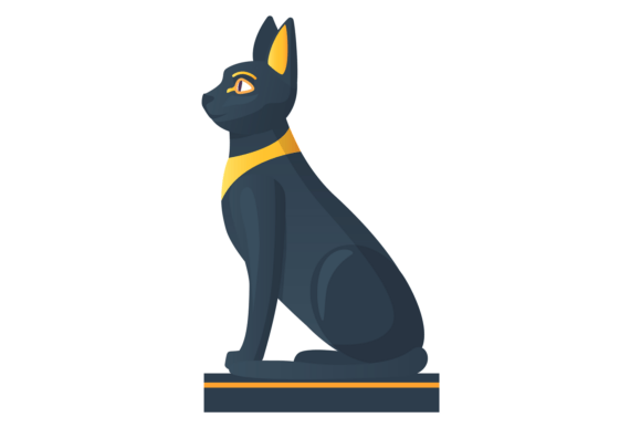 Bastet Statue. Egyptian Black Cat Deity