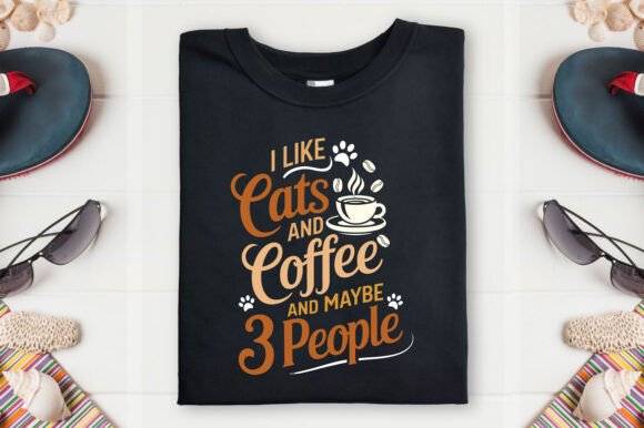 Coffee T-shirt Cat and Coffee Lover