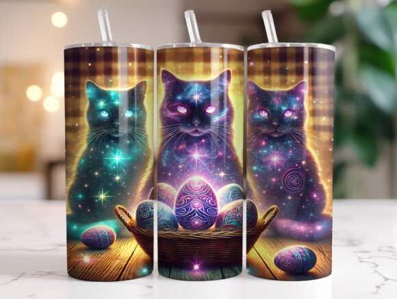 Cute Cat Spooky Easter 20oz Tumbler Wrap