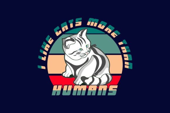 Funny Cat Lover T-Shirt Design