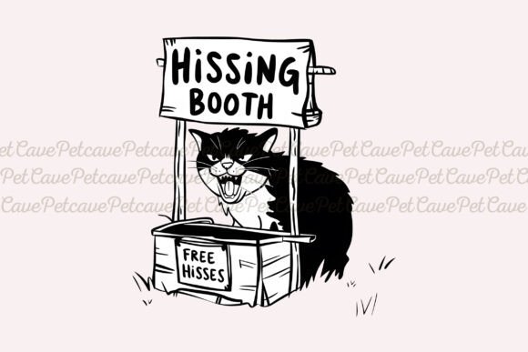 Hissing Booth Funny Cat Sublimation PNG