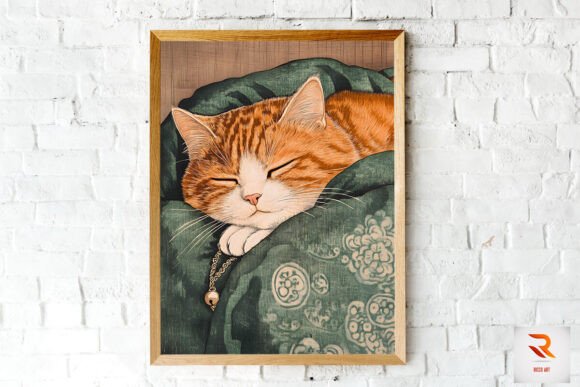 Kawaii Cute Cat Japanese Style Wall Art