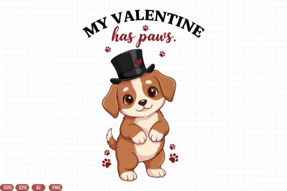 My Valentine Has Paws SVG Design