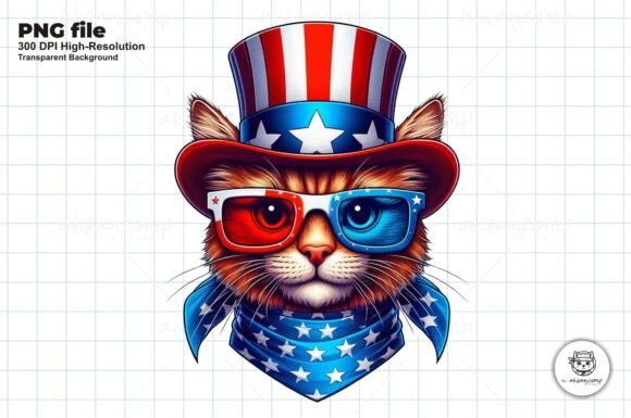 Patriotic Cat – 4th of July