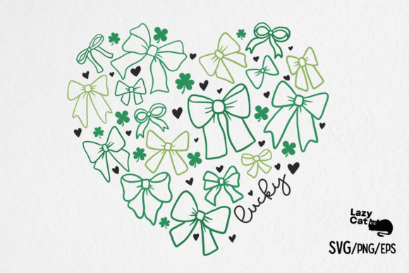 St.Patrick’s Day Coquette Heart SVG PNG